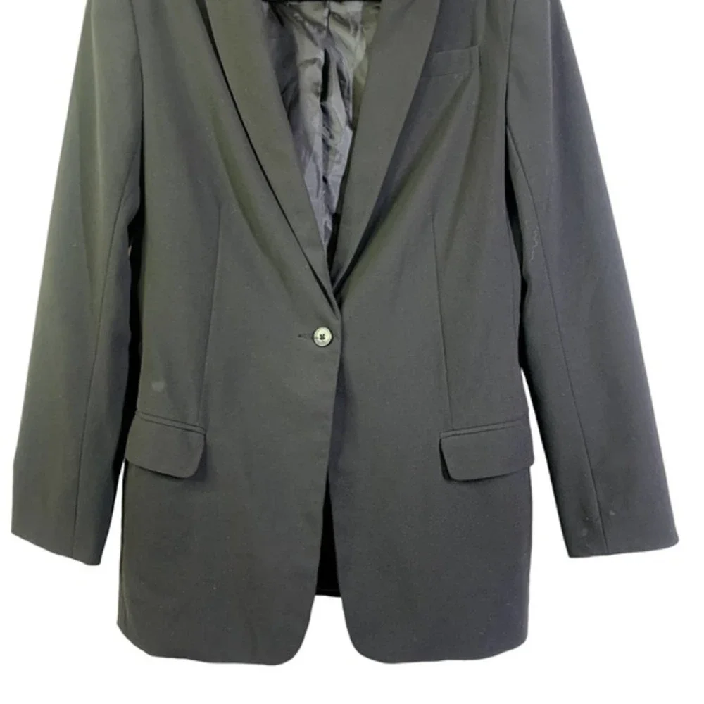 NORMA KAMALI Black Boyfriend Cut Blazer Jacket‎